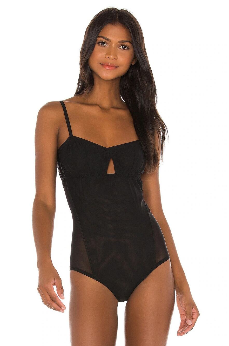 NWT Free People We Are HAH Women's Under The Wire Bodysuit Noir Black Size S